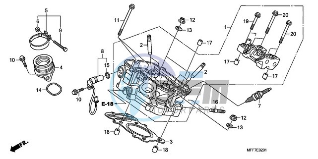 REAR CYLINDER HEAD