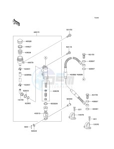 KX 100 D [KX100] (D1-D5) [KX100] drawing REAR MASTER CYLINDER