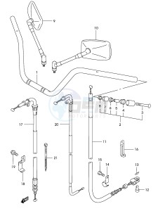 GZ125 (P19) drawing HANDLEBAR