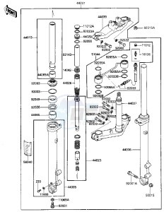 ZG 1200 A [VOYAGER XII] (A1) [VOYAGER XII] drawing FRONT FORK