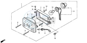 NH80MS drawing HEADLIGHT (NH80MDR/MSR)