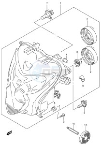 GSX-R600 (E2) drawing HEADLAMP (E24)