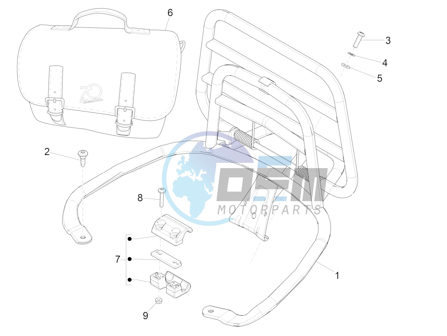 Rear luggage rack