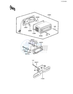 EX 305 B [GPZ 305] (B1) [GPZ 305] drawing TAILLIGHT