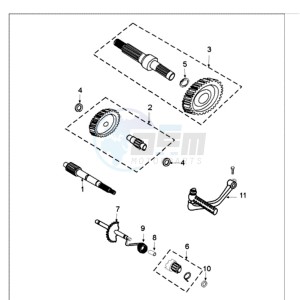 VIVA 3 L 50 4T SIXTIES drawing DRIVE SHAFTS / KICKSTARTER