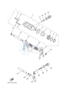 YFM550FWA YFM550DF GRIZZLY 550 (1NPF) drawing SHIFT CAM & FORK