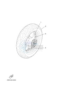 YP125R X-MAX125 X-MAX (2DME 2DME 2DME) drawing REAR WHEEL