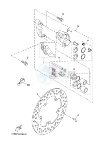 YP125R X-MAX125 (2DM1 2DM1) drawing FRONT BRAKE CALIPER