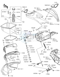 JET SKI ULTRA 310R JT1500NJF EU drawing Hull Front Fittings