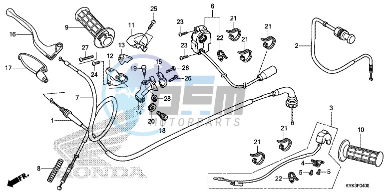 HANDLE LEVER/SWITCH/CABLE