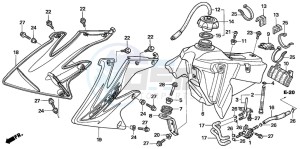 CRF450X drawing FUEL TANK (CRF450X5,6,7)