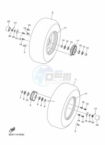 YFM90R (BD3C) drawing FRONT WHEEL