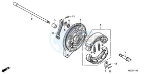 VT750C9 Europe Direct - (ED / MK) drawing REAR BRAKE PANEL