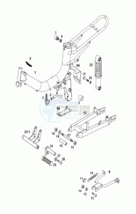 FLEXER_XL_L1 50 L1 drawing Frame-rear fork-central stand