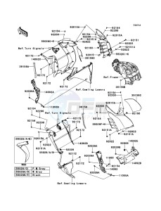 1400GTR_ABS ZG1400CEF FR GB XX (EU ME A(FRICA) drawing Cowling(Center)