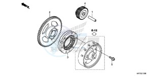 TRX420FAD TRX420 Europe Direct - (ED) drawing STARTING GEAR