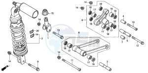 VTR1000SP RC51 drawing REAR CUSHION (VTR1000SP2/ 3/4/5/6)