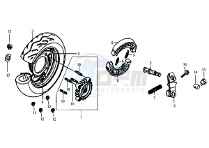 JET - 50 cc drawing REAR WHEEL