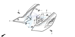 XL600V TRANSALP drawing SIDE COVER