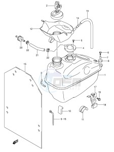 AN250 (E2) Burgman drawing FUEL TANK