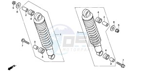 CB250 NIGHTHAWK drawing REAR CUSHION