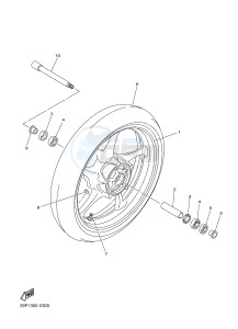 YBR125E (42PK) drawing FRONT WHEEL