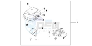 CBF600SA drawing TOP BOX 45L