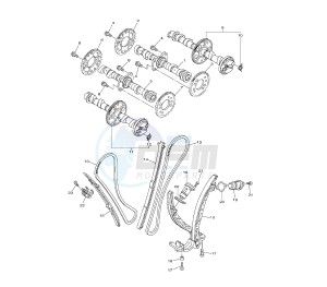 V-MAX 1700 drawing CAMSHAFT AND TIMING CHAIN