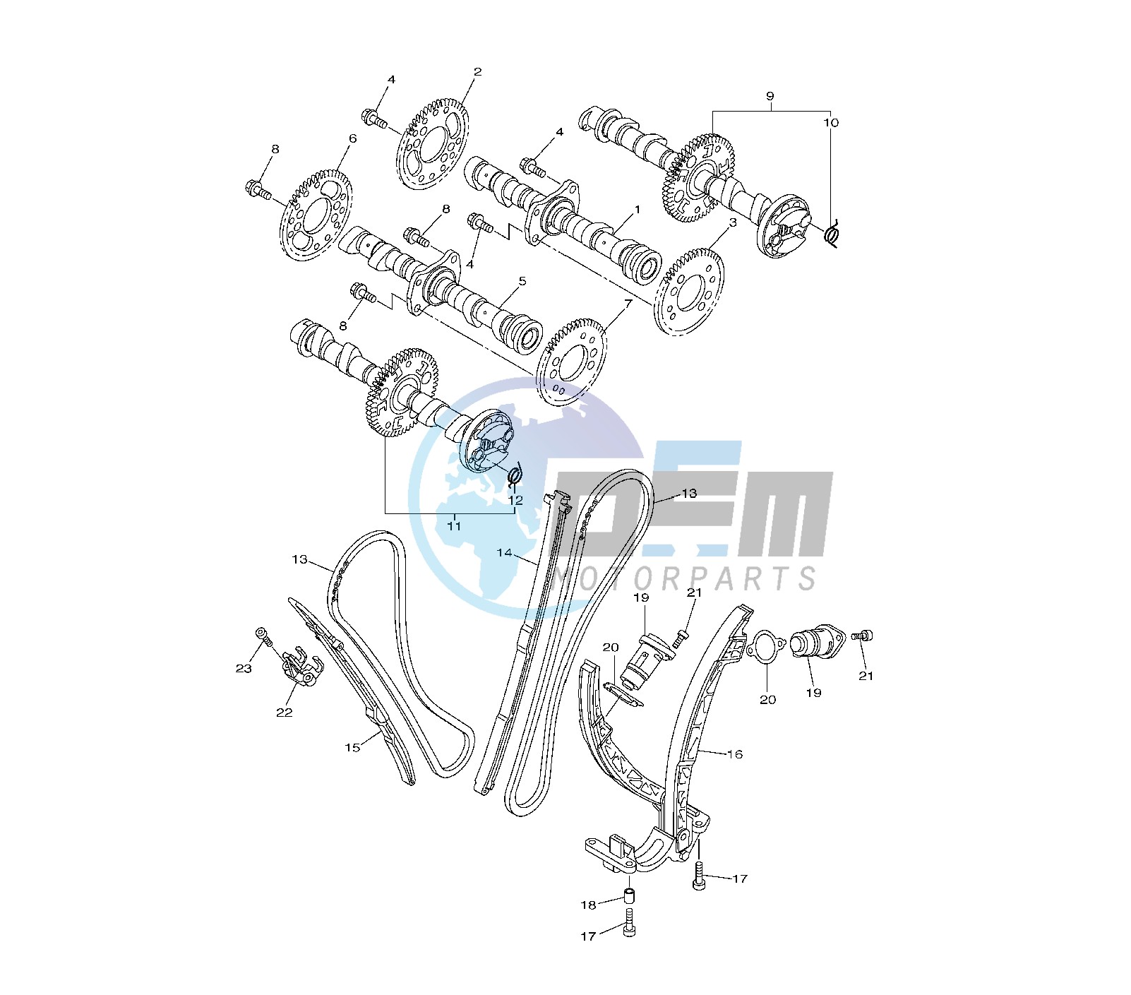 CAMSHAFT AND TIMING CHAIN