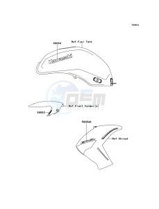 ER-6n ABS ER650DBF XX (EU ME A(FRICA) drawing Decals(P.B.Orange)(P.White)