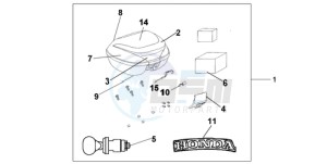 CBF600NA9 France - (F / ABS CMF) drawing TOP BOX 35 L BLACK