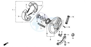 MT50S drawing FRONT BRAKE PANEL