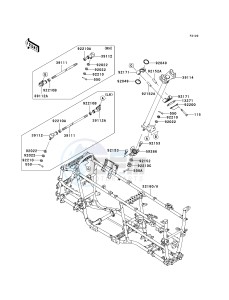 KVF 650 F [BRUTE FORCE 650 4X4I] (F6F-F9F ) F8F drawing FRAME