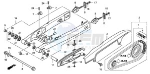 CBF1000 drawing SWINGARM