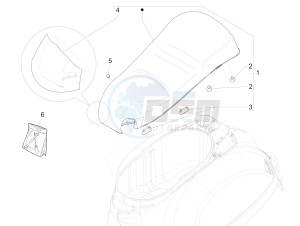 GTS 300 SUPER IE ABS E4 (APAC) drawing Saddle/seats