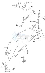 GS500 (P19) drawing REAR FENDER