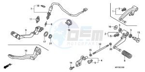 CB1300A9 Europe Direct - (ED / ABS MME TWO) drawing PEDAL