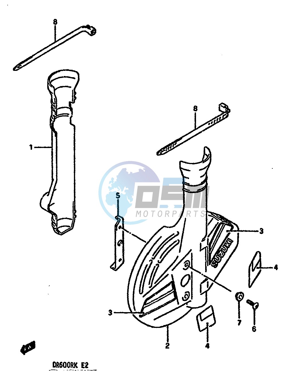 FRONT FORK COVER (MODEL H J K)