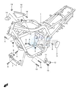 GSF1200 (E2) Bandit drawing FRAME (GSF1200SAX)