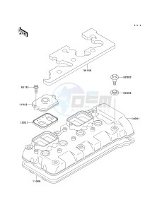 ZX 600 J [ZZR600] (J6F-J8F) J7F drawing CYLINDER HEAD COVER