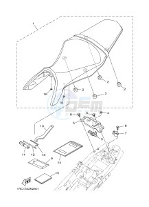 MT09 MT-09 900 (1RCN 1RCP) drawing SEAT