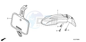 CRF50FB CRF50F ED drawing FRONT FENDER