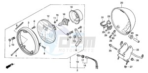 VF750C2 drawing HEADLIGHT