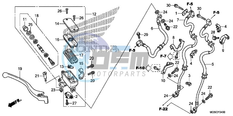 FR. BRAKE MASTER CYLINDER