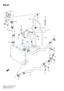 AN400 (E03) Burgman drawing RADIATOR HOSE