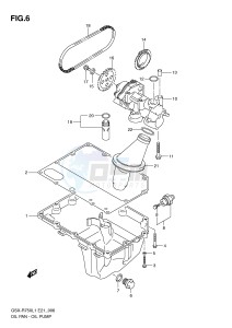 GSX-R750 (E21) drawing OIL PAN - OIL PUMP