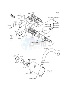 JET SKI ULTRA LX JT1500KCF EU drawing Muffler(s)