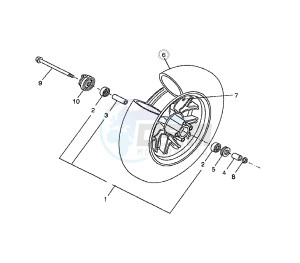 BW'S 50 drawing FRONT WHEEL