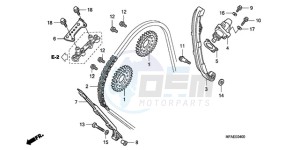 CBF1000TA France - (F / ABS CMF) drawing CAM CHAIN/TENSIONER