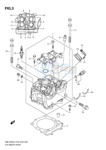 RM-Z450 (E3) drawing CYLINDER HEAD